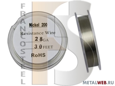 Никель Nickel 200 (проволока, круг, трубка, лента)